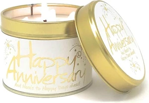 Lily-Flame scented ANNIVERSARY GIFT tin candle - Picture 1 of 3