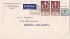 Australia 1962 1/- Colombo Plan Pair On Air Mail Cover To Germany