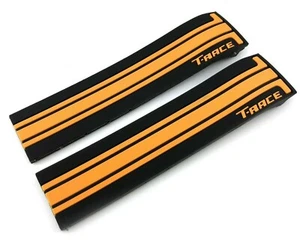 21 mm Orange/Schwarz Gummi Silikon Armband Band passt TISSOT T-RACE Sport Uhrenschließe - Bild 1 von 10