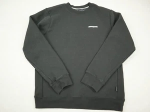 Patagonia Sweatshirt Women Large Black Uprisal Logo Pullover Crew Neck Outdoor L - Picture 1 of 9