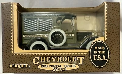 📬 1991 Ertl 1923 Chevrolet почтовый грузовик банка • 1:25 литой металл винтажный новый - Изображение 1 из 4