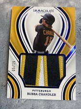 2023 Panini Immaculate Bubba Chandler Relic Patch Card Pittsburgh Pirates 05/15