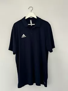 Herren Aididas Poloshirt Gr. XL dunkelblau Kragen Logo NEU mit Etikett - Bild 1 von 14