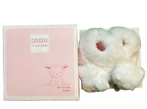 Stivali con agnello nuovi con etichette neonato DOUDOU Paris BIANCHI pecore sfocate NEONATO - Foto 1 di 6