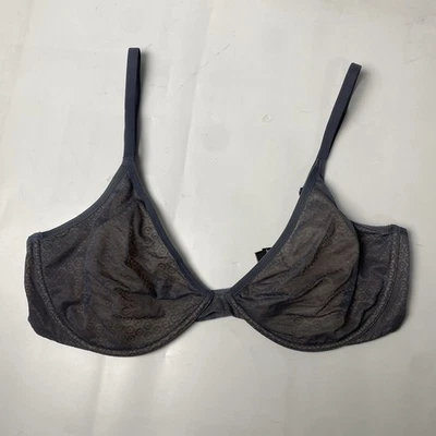 Victoria's Secret Gris Sin Forro Camiseta Sujetador Encaje Con Aros Talla 36DDD Foto 1 de 4