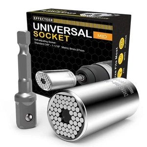 Universal Socket, Self-adjusting Socket Fits Standard 3/8'' - 1-1/16'' Metric... - Picture 1 of 7