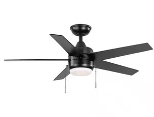 Hampton Bay 92404 Mena 44 in. LED Indoor/Outdoor Matte Black Ceiling Fan - Picture 1 of 10