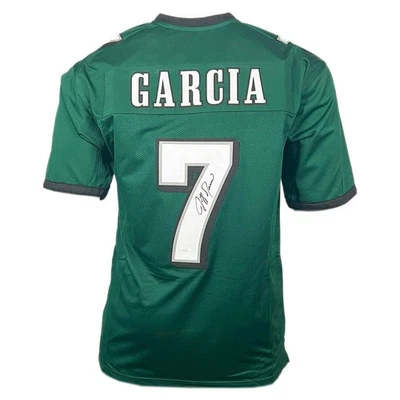 Camiseta de futebol verde Filadélfia assinada por Jeff Garcia (JSA) - Imagem 1 de 3