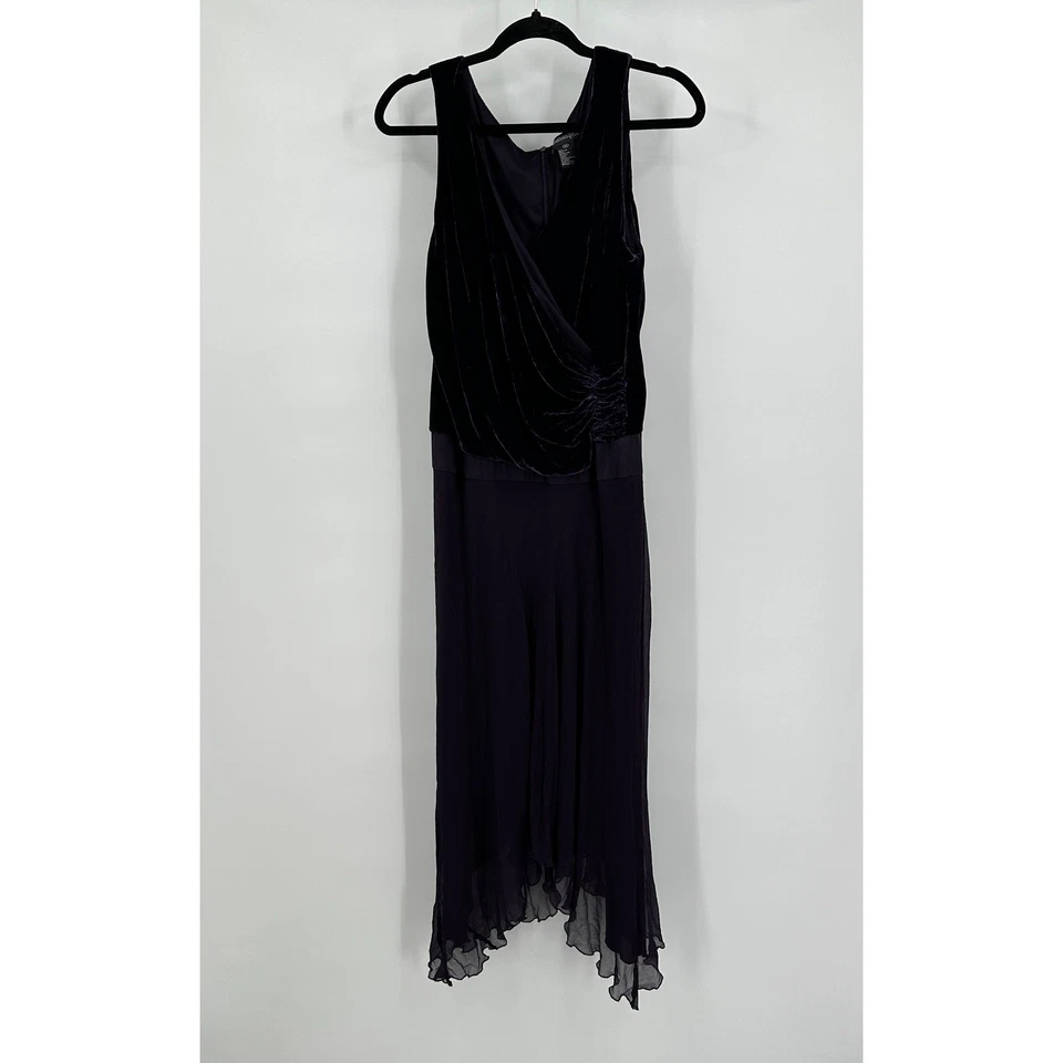 Vestido para mujer Jonathan Martin 14 terciopelo seda gótico caprichoso negro bruja Foto 1 de 4