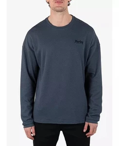 Maglione Hurley Uomo Grande Commerciante Termico Manica Lunga Camicia Blu Navy - Foto 1 di 6