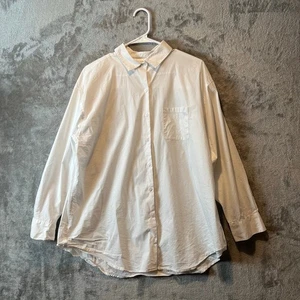 SummerSalt The Perfect Boyfriend Shirt White Button Up Women's Size Medium - Picture 1 of 6