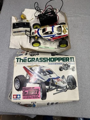 Радиоуправляемое автомобильное зарядное устройство для аккумулятора с дистанционным управлением Tamiya Grasshopper II Super G оригинальная коробка - Изображение 1 из 4