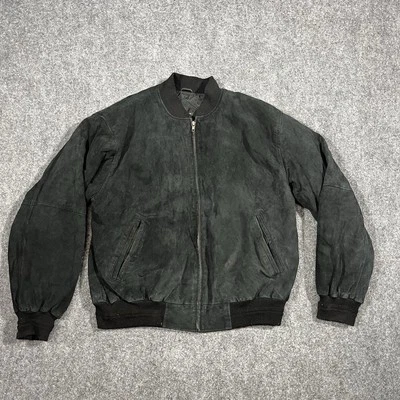 Vintage Croft Barrow Leather Jacket Mens Large Bomber Cuffed - Image 1 of 4