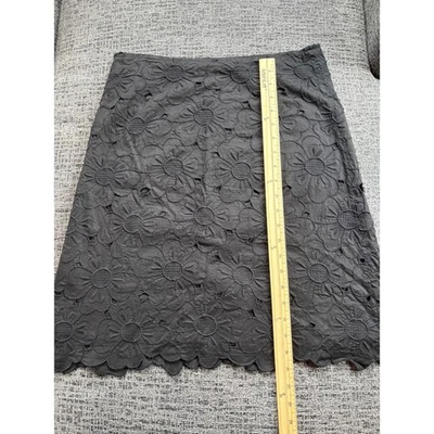 Falda ISDA & CO Mujer Negra Floral Ojales Línea A Talla 6 Foto 1 de 4