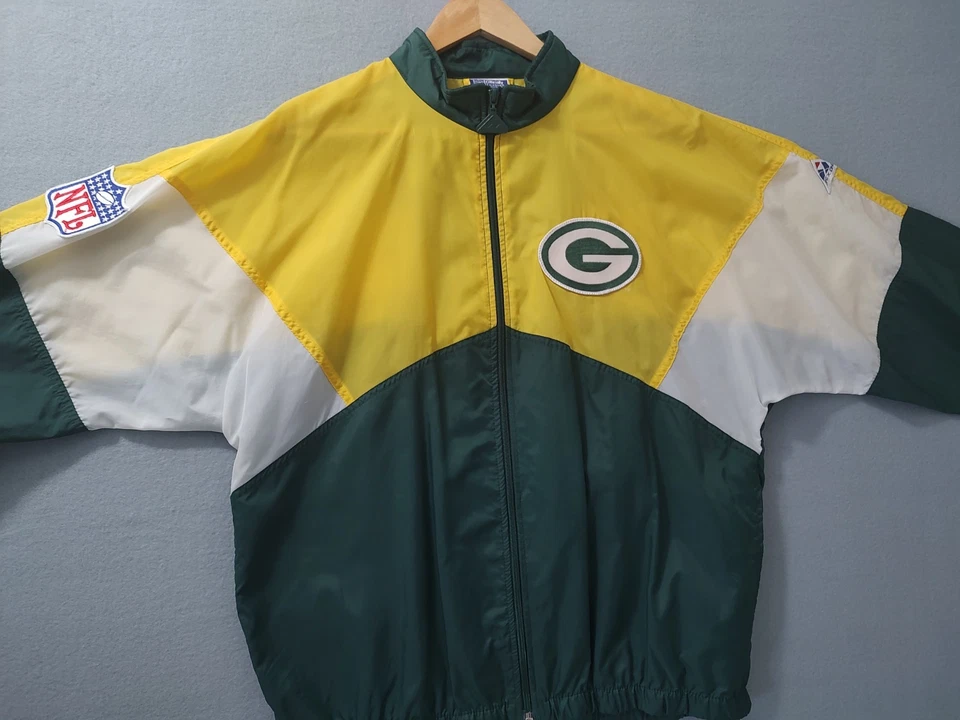Riñonera cortavientos vintage Packers Apex One NFL años 90 para hombre talla M nailon verde Foto 1 de 4