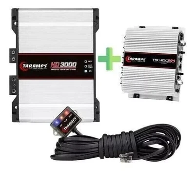 Amplificatore Taramps HD 3000 2 Ohm 3K + amplificatore auto TS 400X4 400 W... - Immagine 1 di 4