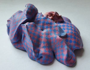 Skulptur Stuck Gips Acryl Abstrakt Kristall Gudrun Freder Nachlass - Picture 1 of 12
