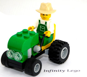 LEGO Vintage 2009 Green Tractor with Farmer Minifigure City Farm Set 4899