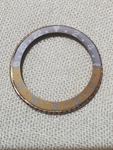 Rare 60s Rolex GMT-Master 1675 Tutone Fat Font Gold Bezel & Faded Insert Parts - Picture 1 of 6