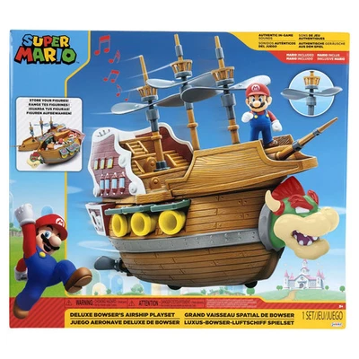 Juego Super Mario Deluxe Bowser's Airship juguete para niños barco para niños Foto 1 de 4