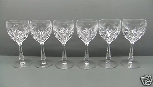 6 Wine Glasses with Beautiful Cut - Josephinenhütte - Picture 1 of 4