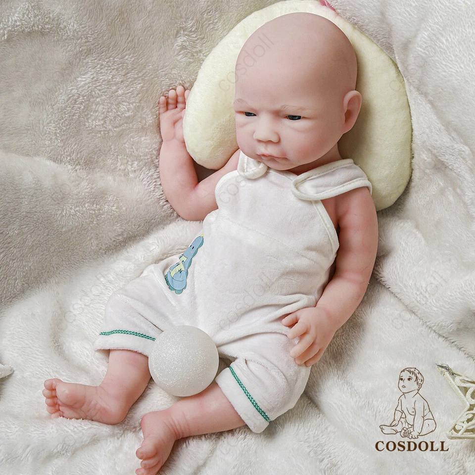 COSDOLL 18.5 in Reborn Baby Dolls Full Body Platinum Silicone Lifelike BOY Dolls - Image 1 of 4