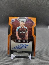 2021-22 Prizm Premier League Declan Rice Auto Orange Mojo Signatures West Ham