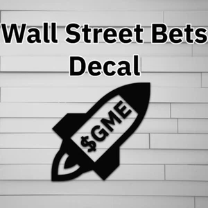 Wall Street Bets $GME Rocket Vinyl Decal Sticker Reddit wallstreetbets gamestop - Picture 1 of 4
