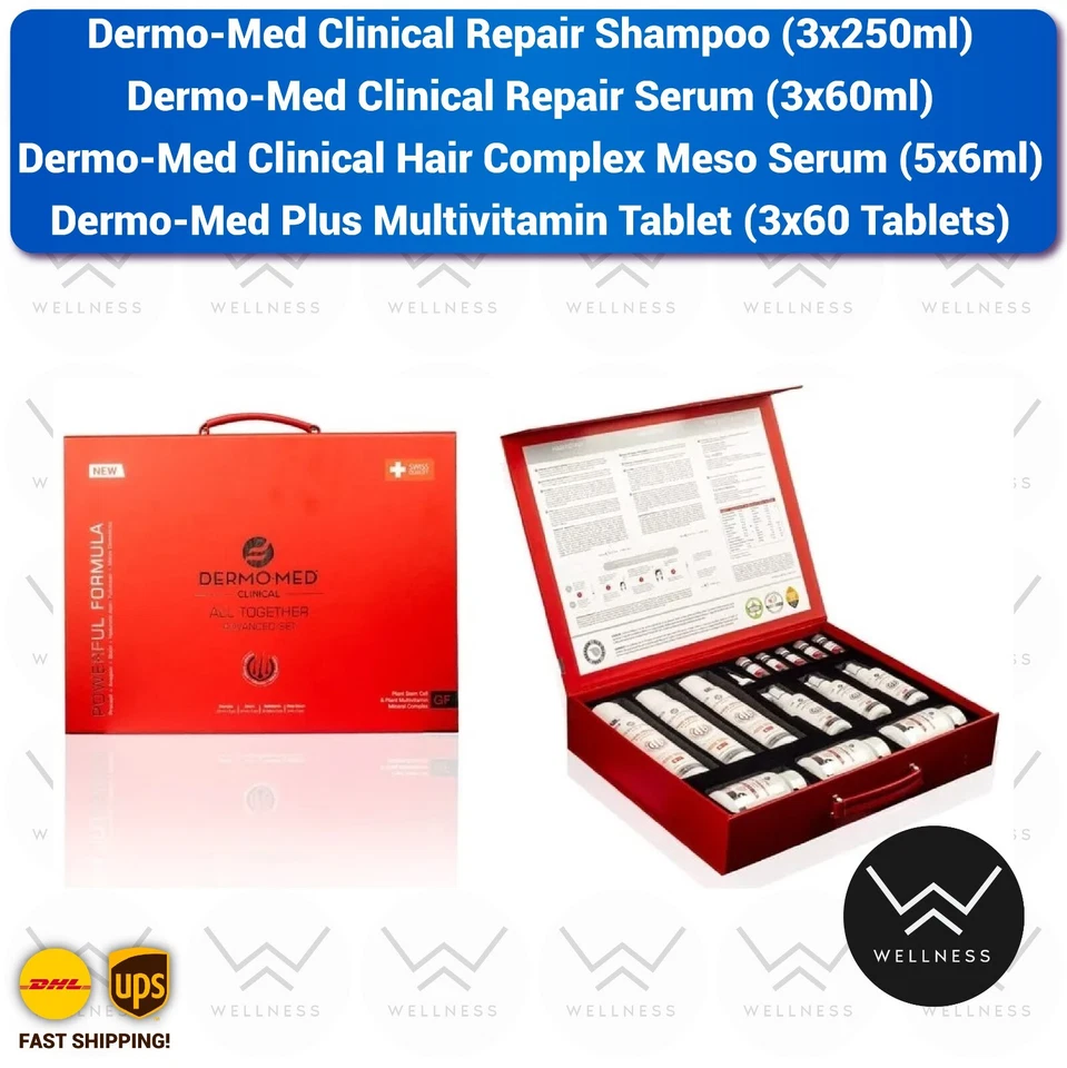 Dermomed Clinical 4 Meses Anti Pérdida de Cabello, Después del Trasplante de Cabello Conjunto Avanzado Foto 1 de 4