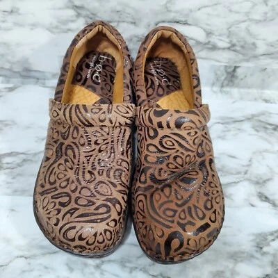 B.ø.c Born Peggy Zapatos Para Mujer 8 Marrón Cuero Trabajo Sin Cordones Cuña Zuecos BC6630 Foto 1 de 4