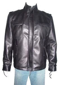 4XL Big Size 1160 Herren Clean Best Street Motorrad Lederjacke Stylisch Innenfutter - Bild 1 von 6