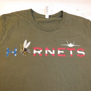 HORNETS McDONNELL DOUGLAS F/A-18 USA JET PLANE AIRCRAFT TEE T SHIRT Mens XL FA - Picture 1 of 2