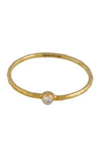 IPPOLITA 18K YELLOW GOLD 750 DIAMOND STARDUST MINI STACKING RING - Picture 1 of 11