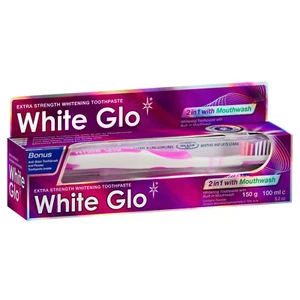 White Glo - 2in1 Whitening Toothpaste with Mouthwash - 150g - Double Strength - Picture 1 of 5