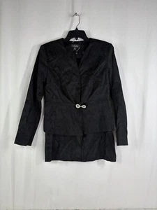 Isabella Suits- 2 piece Black Floral Suit - Picture 1 of 4
