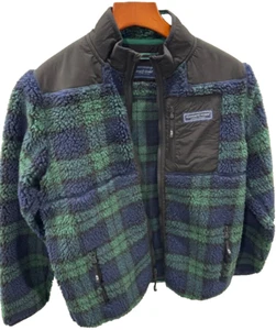 Vineyard Vines - Martha's Vineyard Youth Jacket Blue Green Sherpa - SIZE LARGE - Picture 1 of 13