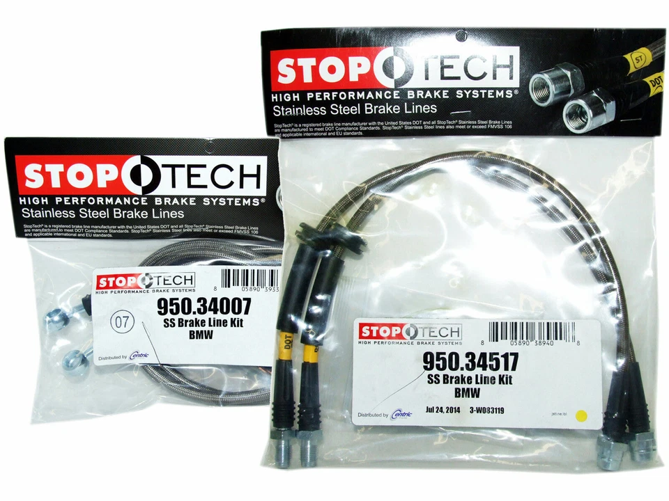 Líneas de freno trenzadas de acero inoxidable Stoptech (juego delantero y trasero / 34007+34517) Foto 1 de 1