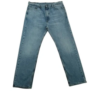 Levi's 505 Regular Fit Jeans Men's 40x32 Straight Zip Stretch Mid Wash Blue - Picture 1 of 15