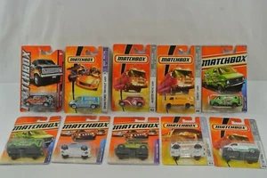 Matchbox Austin Minivan Chevy Van Lot of 10 Diecast Cars NOC MBX Metal - Picture 1 of 7