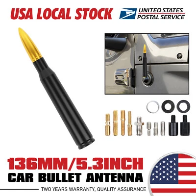 ANTENA BALA CALIBRE 50 NEGRO DORADO PARA CHEVROLET EXPRESS 2500 1998-2022 Foto 1 de 4