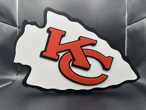 Kansas City Chiefs Logo Schild Display | 3D Wand Schreibtisch Regal Kunst - Bild 1 von 4