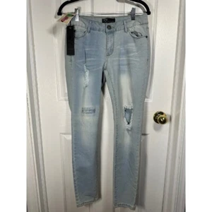 Rock & Royal Distressed Jeans Ripped Light Wash Denim Classic Skinny Gr. 7 - Bild 1 von 6