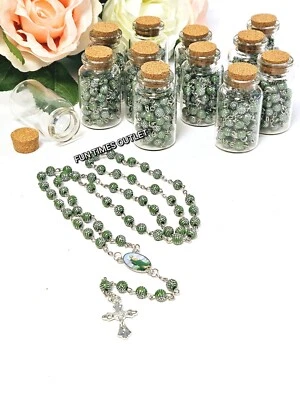 12 San Judas Rosario Recuerdos Comunion Saint Jude Rosary Bottle Favors Baptism - Image 1 of 4