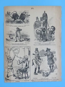 Caricaturas políticas originales vintage de 1890: Irlanda Irish Home Rule 6-3/4"x9" - Imagen 1 de 2