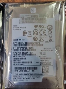 HP EH000300JWCPK 300GB 12G 15K DS SAS HARD DRIVE 867254-001 G8 G9 - NEW - Afbeelding 1 van 1