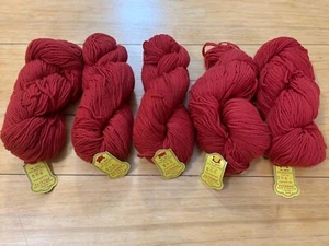 LOTTO FILATI [5 qty] 4 oz Hanks PATERNA arazzo STESSO TINTURA LOTTO 100% lana vergine - Foto 1 di 4