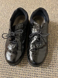 DREW Black Women Patent Leather Lace Ups Size 9 Wide - Picture 1 of 4