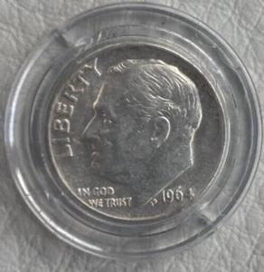 1961 D Roosevelt Dime BU Uncirculated Mint State 90% Silver 10c US Coin - Picture 1 of 2