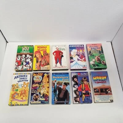 Vintage Kid's VHS Tape Lot of 10, Home Alone, Santa, Disney, Kids Klassics, LOOK Foto 1 de 4
