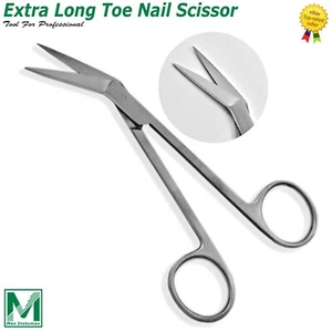 Extra Long Toe Nail Scissor Cutter Clipper Chiropody Podiatry Back Pain Tool New - Picture 1 of 3